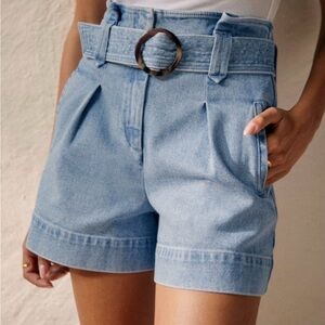 Sezane Blue Rome Shorts